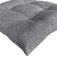 Set 4 Cuscini Sedia Cotone Maculati Morbidi Universali Lavabili Coprisedia Imbottitura Ovatta Grigio