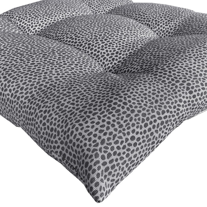 Set 4 Cuscini Sedia Cotone Maculati Morbidi Universali Lavabili Coprisedia Imbottitura Ovatta Grigio