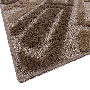 Tappeto Bagno 50x80 Cm Moderno Morbido Soffice Assorbente Asciugapassi Antiscivolo Lavabile Marrone