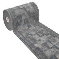Passatoia Scala Scalinata Ingresso 67x550 Cm Bordata Tappeto Corridoio Gradini Antiscivolo Grigio
