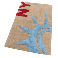 Tappeto Bagno Città Puro Cotone Assorbente 55x90 Cm Camera Scendiletto Morbido New York