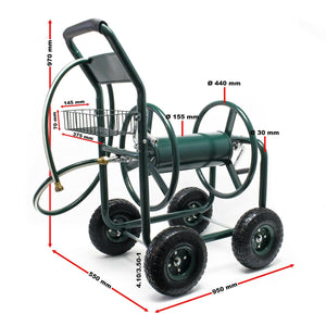 Carrello avvolgitubo per irrigazione giardino con tubo carrellato 16_0002542