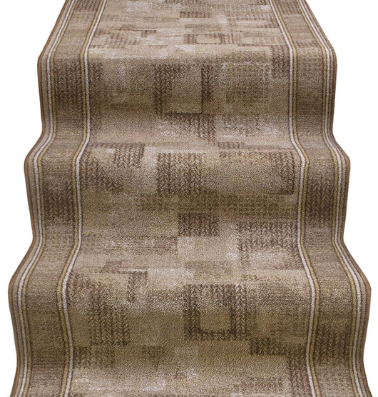 Passatoia Scala Scalinata Ingresso 67x500 Cm Bordata Tappeto Corridoio Gradini Antiscivolo Marrone