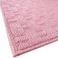 Tappeto Bagno Morbido Assorbente Antiscivolo 3D Intrecciato Lavabile Set 3 Pezzi Rosa