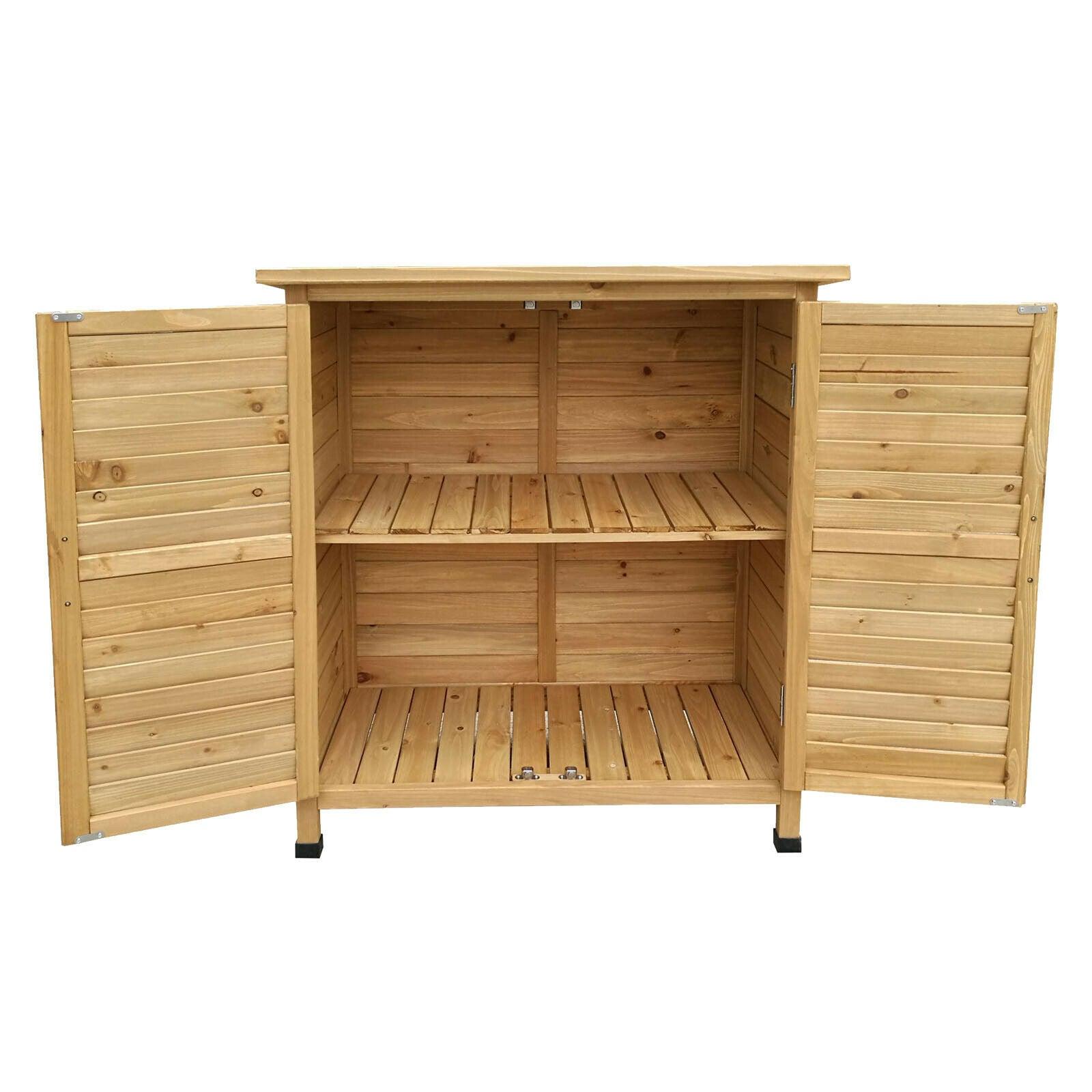 Casetta da giardino cabina con doppie porte 87 x 46 x 91 cm legno di abete rosso 16_0002173