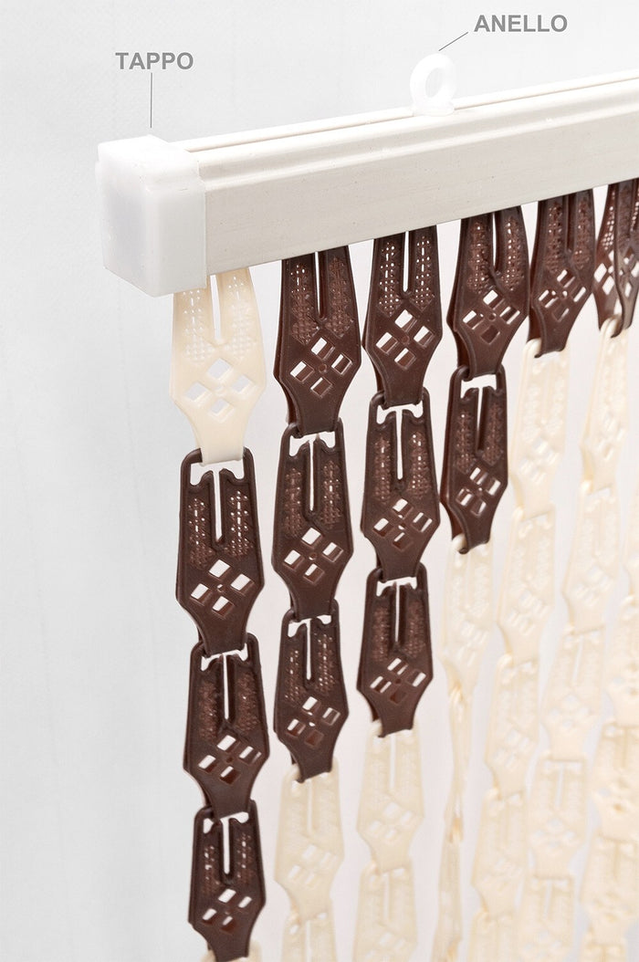 Tenda Piastrine Pvc Etnica Finestra Porta Entrata Interno Esterno Zanzariera Antimosche 100x220 (B)