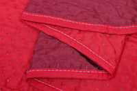 Trapunta Double Face SINGOLA 150x255 cm Coperta Morbida Copriletto Tinta Unita Bordeaux