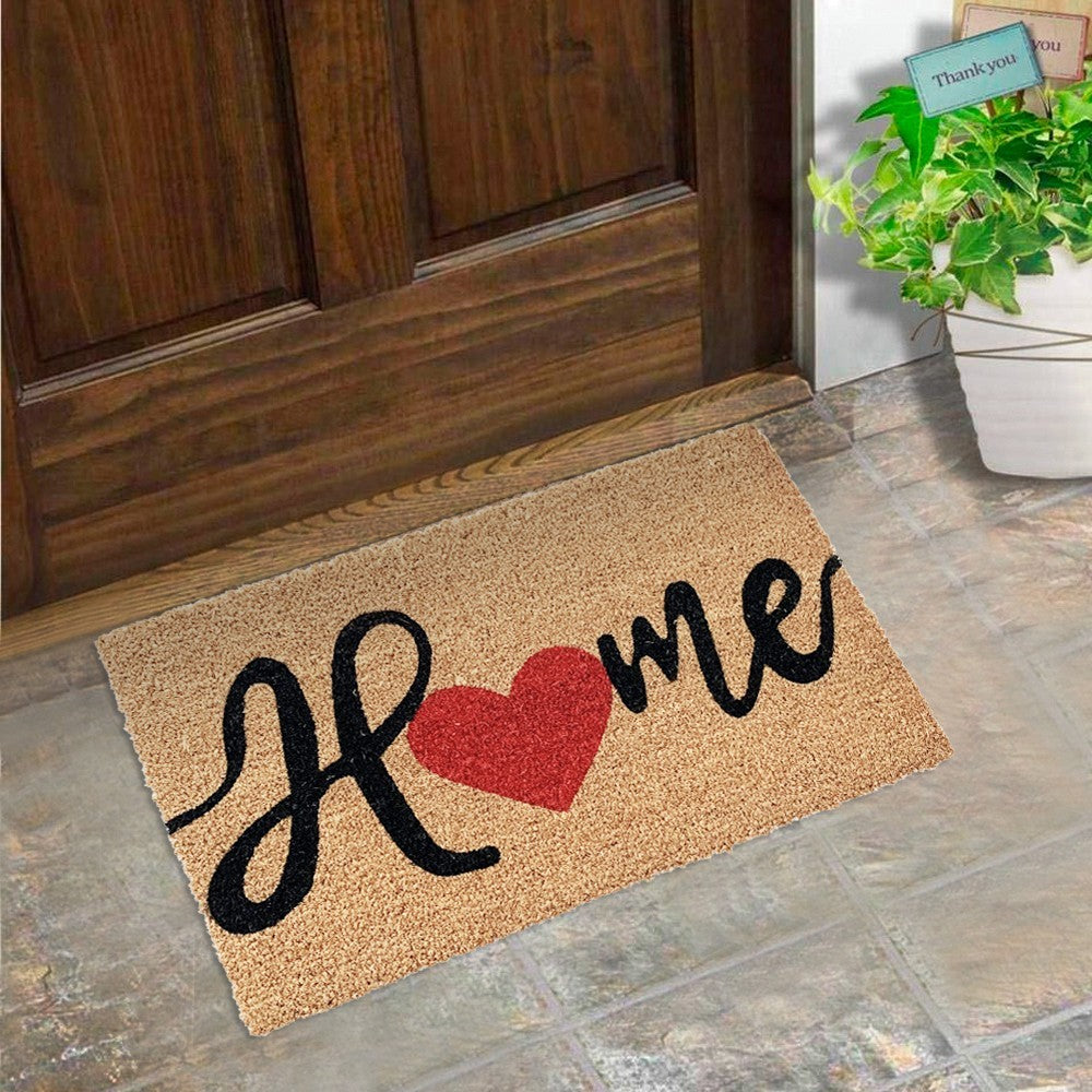 Zerbino Cocco 38x68 cm Antiscivolo Tappeto Rettangolare Esterno Porta Ingresso Entrata G