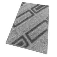 Tappeto Bagno 50x80 Cm Moderno Morbido Soffice Assorbente Asciugapassi Antiscivolo Lavabile Grigio