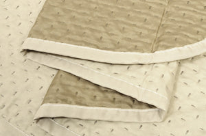 Trapuntino Copriletto Double Face Mezza Stagione Coperta Trapunta Leggera 1 Piazza e Mezza Beige