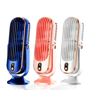 VENTILATORE TORRE DA TAVOLO PORTATILE USB RICARICABILE SILENZIOSO 5 VELOCITÀ