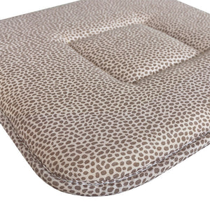 Set 4 Cuscini Sedia Cotone Con Lacci Lavabili Morbidi Universali Copri Sedie Maculati Marroni