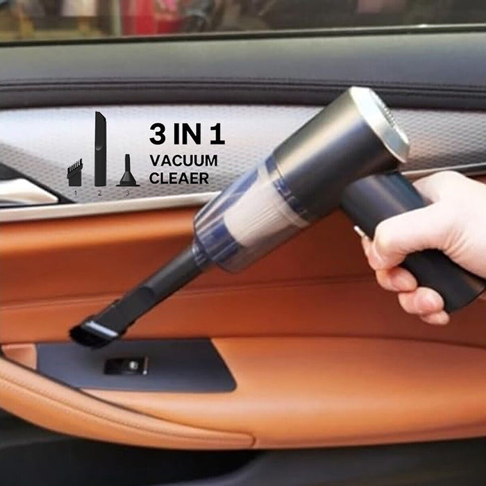 ASPIRAPOLVERE 3 IN 1 SENZA FILI RICARICABILE AUTO CASA UFFICIO ASPIRA SOFFIA USB