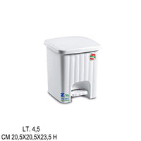 PATTUMIERA CON PEDALINA LT 4,5 ECRU