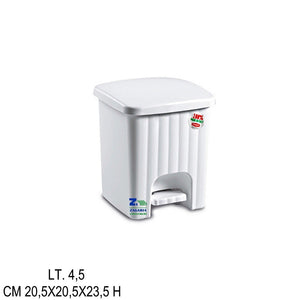 PATTUMIERA CON PEDALINA LT 4,5 ECRU