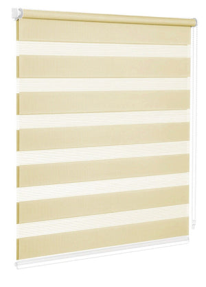 Tenda a Rullo 60x180 Cm Finestra Porta Interno Casa Ufficio Kit Montaggio Parete Telaio No Fori Beige