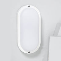 LAMPADA LED PARETE APPLIQUE OVALE 12W LUCE NATURALE 4000K INTERNI ESTERNI FC103