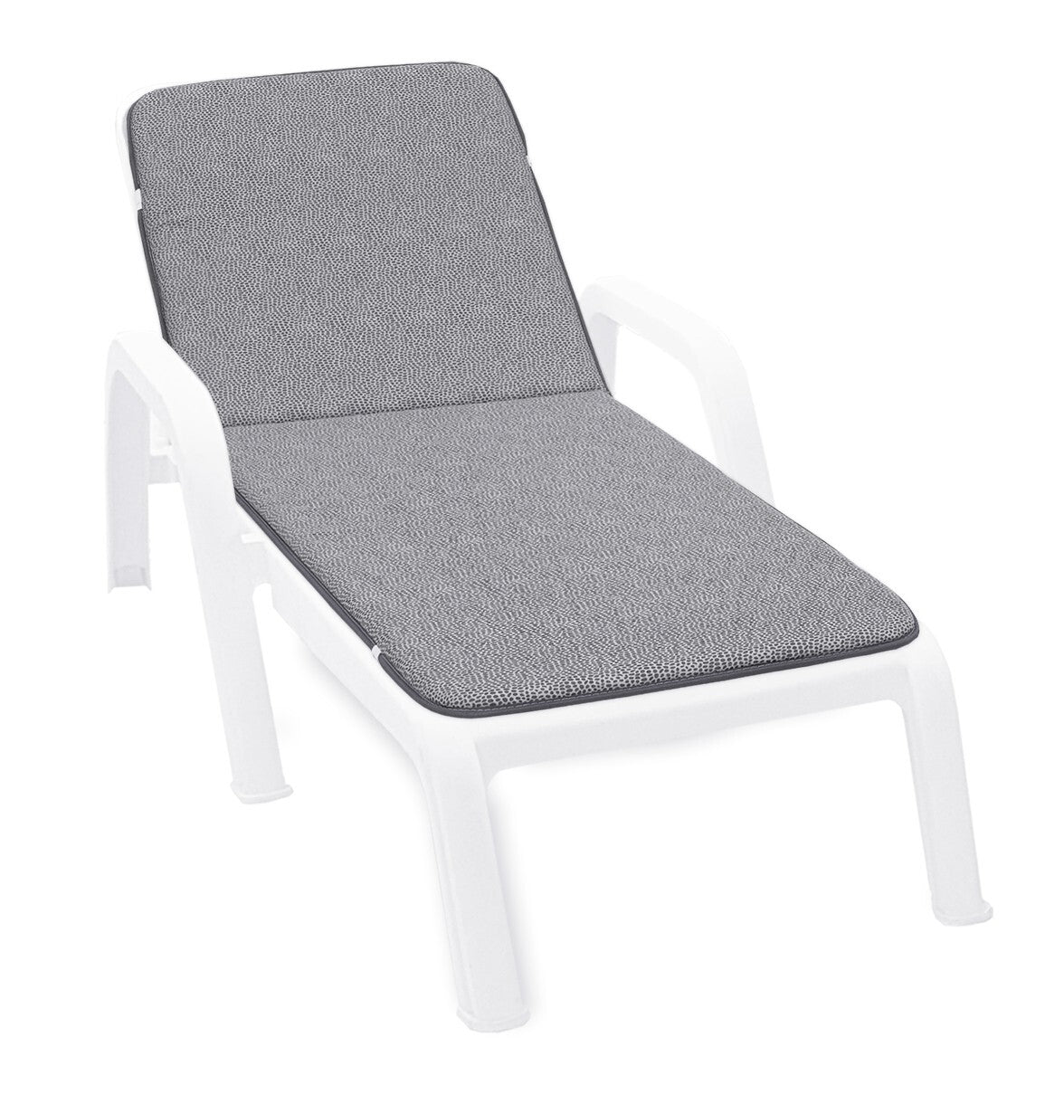 Cuscino Sdraio Giardino Morbido Materassino Lettino Prendisole Pieghevole Maculato Elegante Grigio