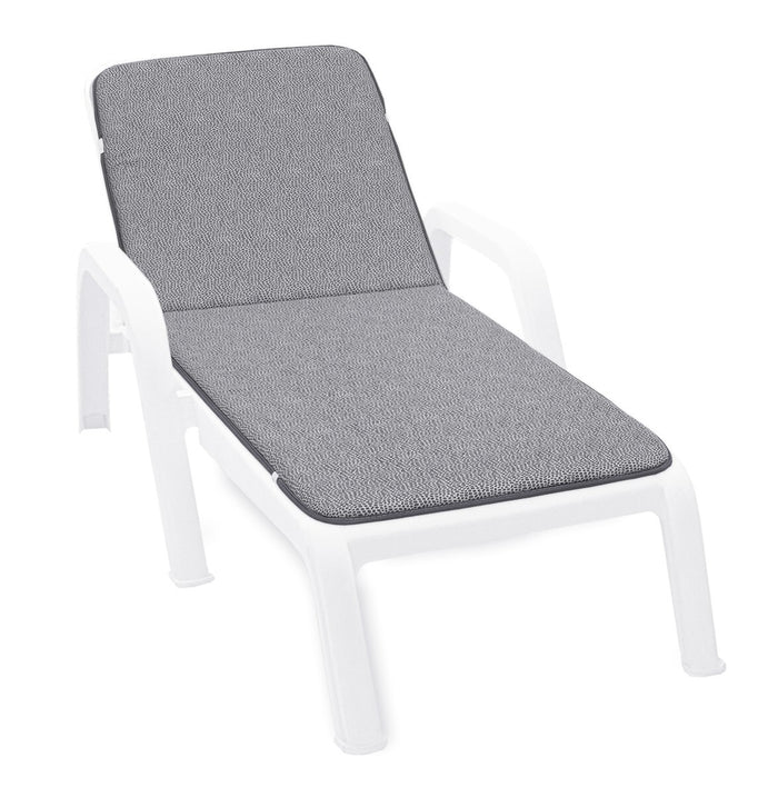 Cuscino Sdraio Giardino Morbido Materassino Lettino Prendisole Pieghevole Maculato Elegante Grigio