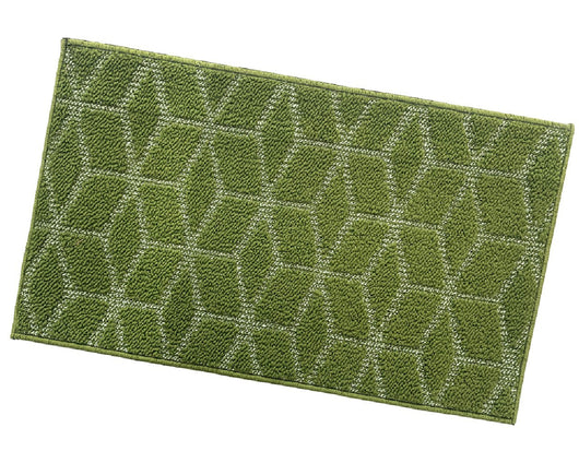 Zerbino Ingresso Interno Esterno Tessuto 3D Antiscivolo Tappeto Casa Assorbente Moderno Verde