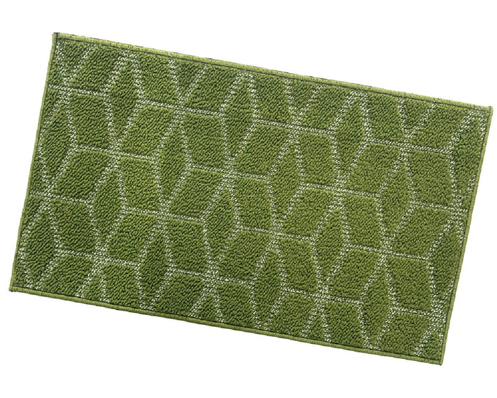Zerbino Ingresso Interno Esterno Tessuto 3D Antiscivolo Tappeto Casa Assorbente Moderno Verde