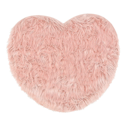 Tappeto Bagno Camera Cuore Rosa Scendiletto Pelo Lungo Shaggy Doccia Antiscivolo