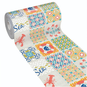 Tappeto Cucina 46x340 Cm Antimacchia Antiscivolo Passatoia Gomma Pvc Flessibile Stampa Digitale Dis B