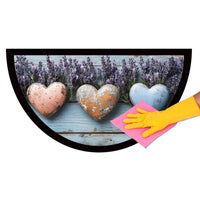 Zerbino Gomma Sostenibile 40X70 Antiscivolo Ingresso Interno Esterno Moderno Semiluna Dis.MH