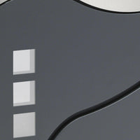 Cassetta postale di design con porta giornali, acciaio inox antracite 16_0000097