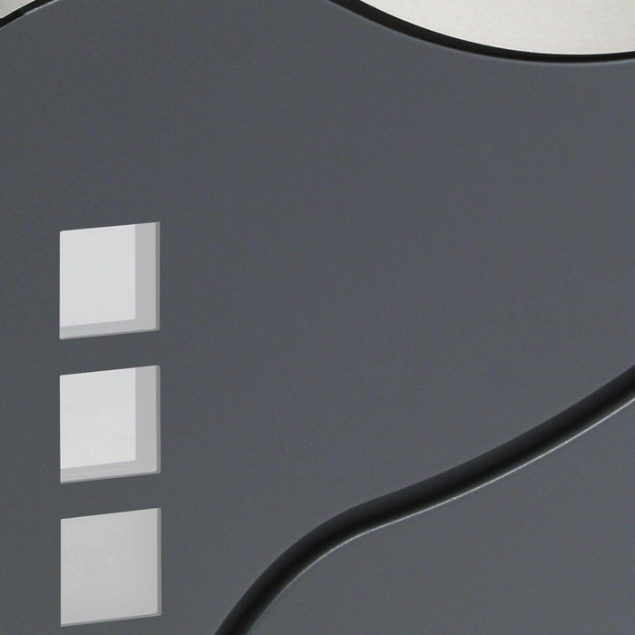 Cassetta postale di design con porta giornali, acciaio inox antracite 16_0000097