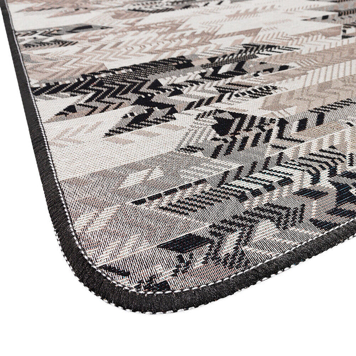 Tappeto Cucina Etnico 54x240 Cm Moderno Passatoia Antiscivolo Tessuto Gobelin Lavabile Grigio