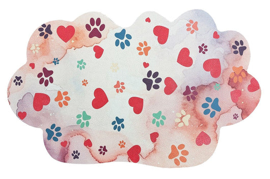 Tappeto Sottociotola Tovaglietta 38x60 Pvc Impermeabile Antiscivolo Cane Gatto Dis.B