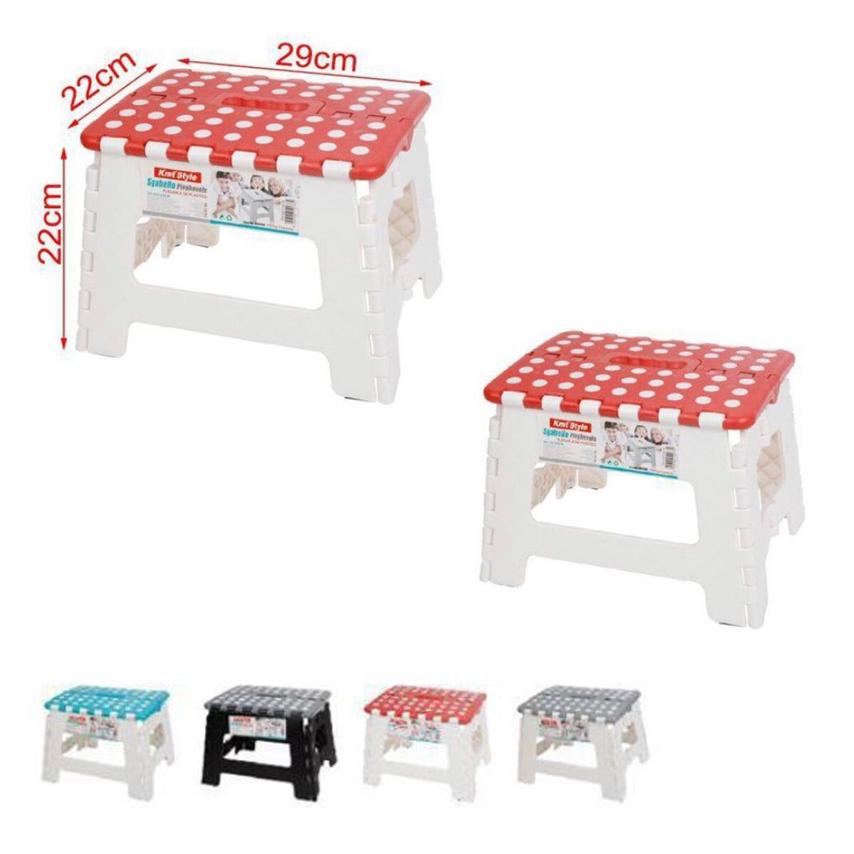 SGABELLO PIEGHEVOLE PLASTICA PORTATILE DA VIAGGIO ANTISCIVOLO CAMPEGGIO CUCINA