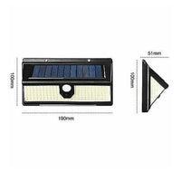 FARETTO SOLARE ESTERNO 190 LED SMD LUCE DI EMERGENZA SENSORE DI MOVIMENTO B0519