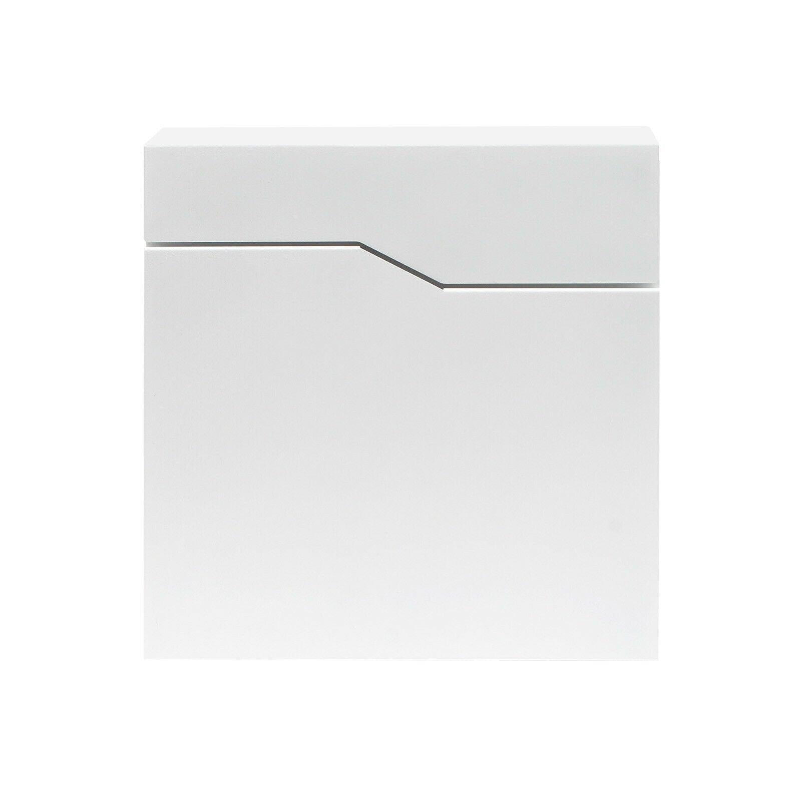 Cassetta postale di design bianca da parete portariviste per giornali in acciaio zincato 37 x 37 x 10,5 cm bianco 16_0000091