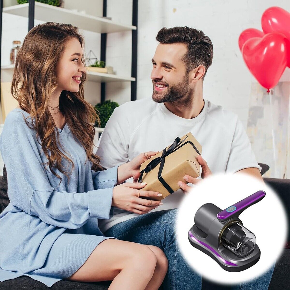 ASPIRAPOLVERE PORTATILE STERILIZZATORE UV PULIZIA ACARI MATERASSI TAPPETI 100W