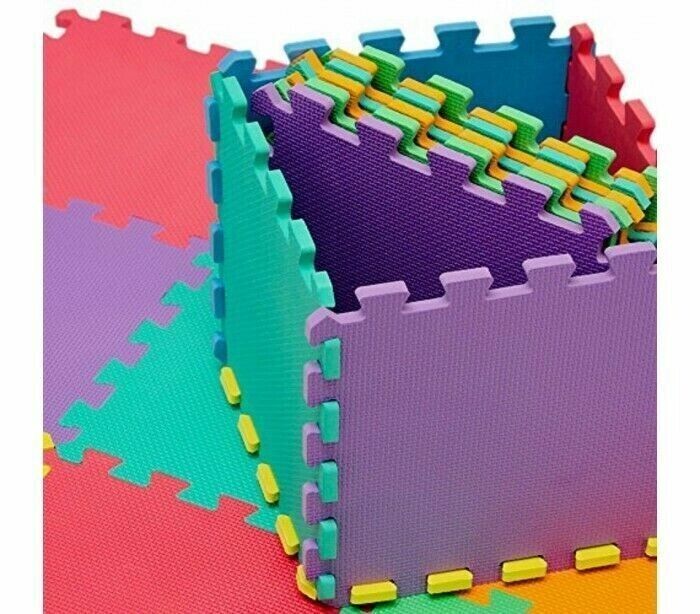 TAPPETINO TAPPETO PUZZLE COLORI GIOCO BAMBINO 10 PEZZI 29.5CM 0.8CM GOMMA EVA