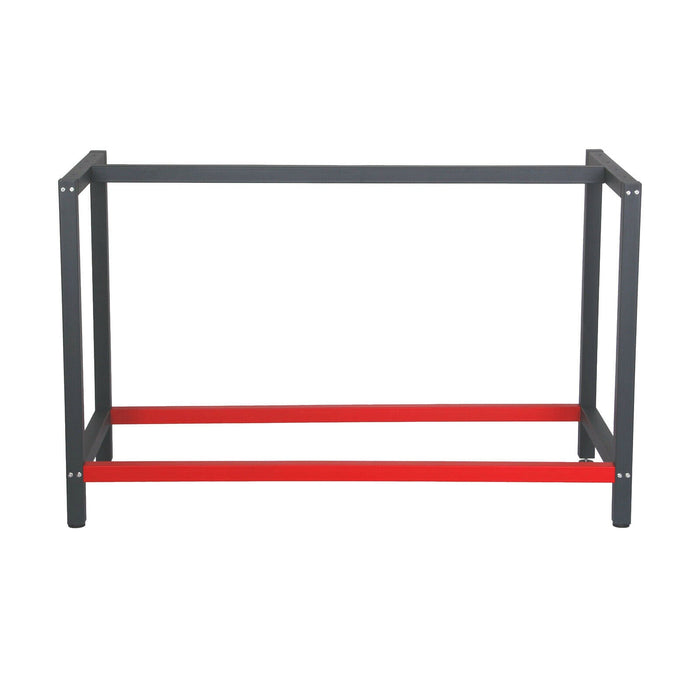 Gamba per banco da lavoro cm 125 rosso antracite acciaio supporto scrivania imballo officina 16_0002508