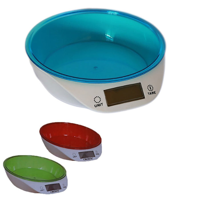 BILANCIA CUCINA DIGITALE PRECISIONE MAX 5KG RIPIANO CIOTOLA TARA PESA ALIMENTI