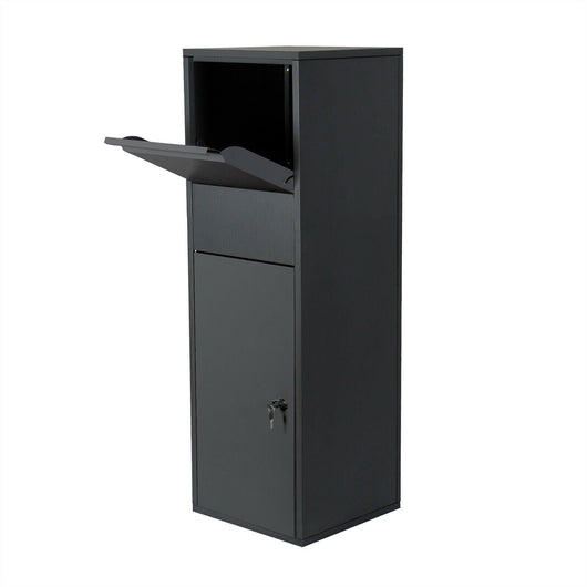 Cassetta dei pacchi con serratura cassetta delle lettere a piedi pacco posta 46 x 45 x 140 cm antracite 16_0000116