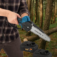 MINI MOTOSEGA 6" PORTATILE RICARICABILE A BATTERIA 48V POTATURA LEGNO SEGA 08206