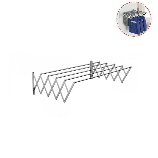 STENDIBIANCHERIA ESTENSIBILE A PARETE ALLUMINIO CROMATOSALVASPAZIO 100CM 73211