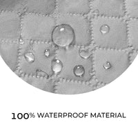 Copridivano Impermeabile Tasche Laterali Proteggi Divano Antimacchia Antiscivolo 3 Posti Grigio