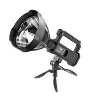 TORCIA LUCE LAMPADA RAGGIO LUNGO TREPPIEDI PESCA CACCIA RICARICABILE USB TEB0604