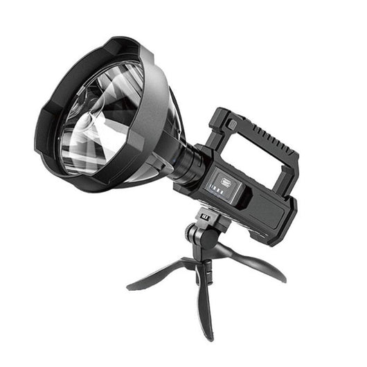 TORCIA LUCE LAMPADA RAGGIO LUNGO TREPPIEDI PESCA CACCIA RICARICABILE USB TEB0604