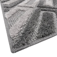 Tappeto Bagno 50x80 Cm Moderno Morbido Soffice Assorbente Asciugapassi Antiscivolo Lavabile Grigio