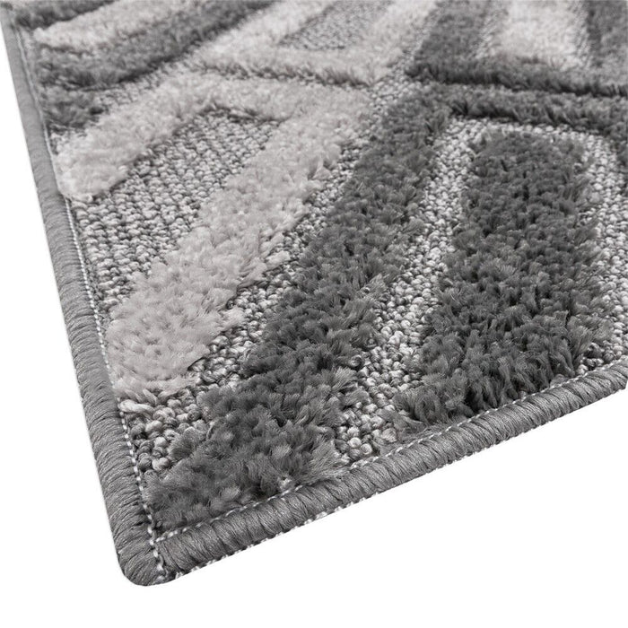 Tappeto Bagno 50x80 Cm Moderno Morbido Soffice Assorbente Asciugapassi Antiscivolo Lavabile Grigio