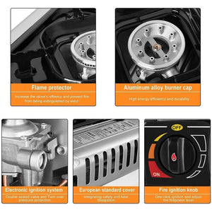 FORNELLO A GAS 1 FIAMMA PORTATILE CON VALIGETTA FORNELLINO DA CAMPEGGIO BDZ-155A