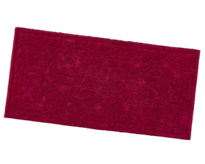 Tappeto Morbido Cotone 53x110 cm Scendiletto Bagno Camera Assorbente Antiscivolo Bordeaux