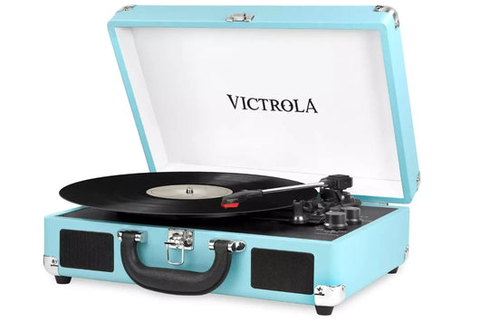 Victrola Journey, Valigia Giradischi Vintage Bluetooth a 3 Velocità, Turchese